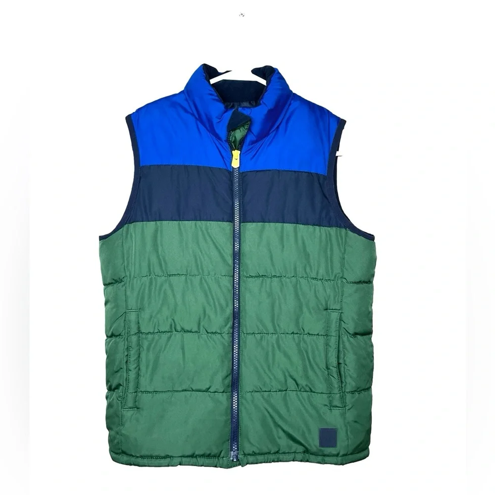 Gap Green Blue Kids Color Black Puffer Vest